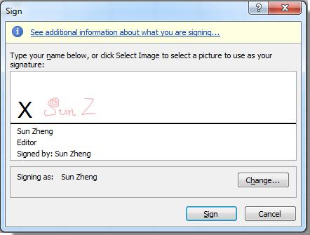 Hướng dẫn cách thêm một chữ ký số (digital signature) trong Excel